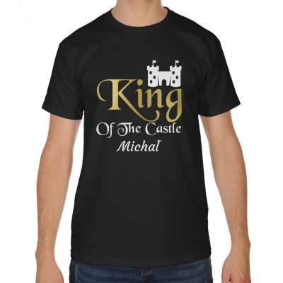 Koszulka męska na dzień ojca King of the castle + imie